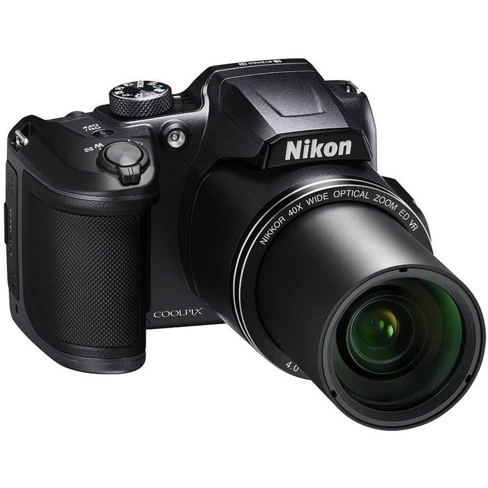 Nikon COOLPIX B500 Digital Camera (Black) + Accessory Bundle, Certified Refurbished