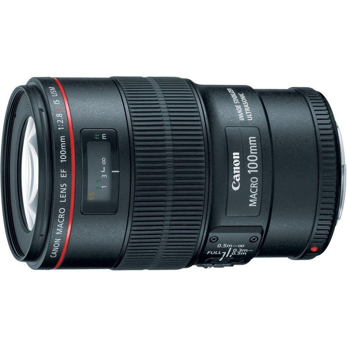 Canon EF 100mm f/2.8L Macro IS USM Lens with 67mm Filters and Accessories Kit