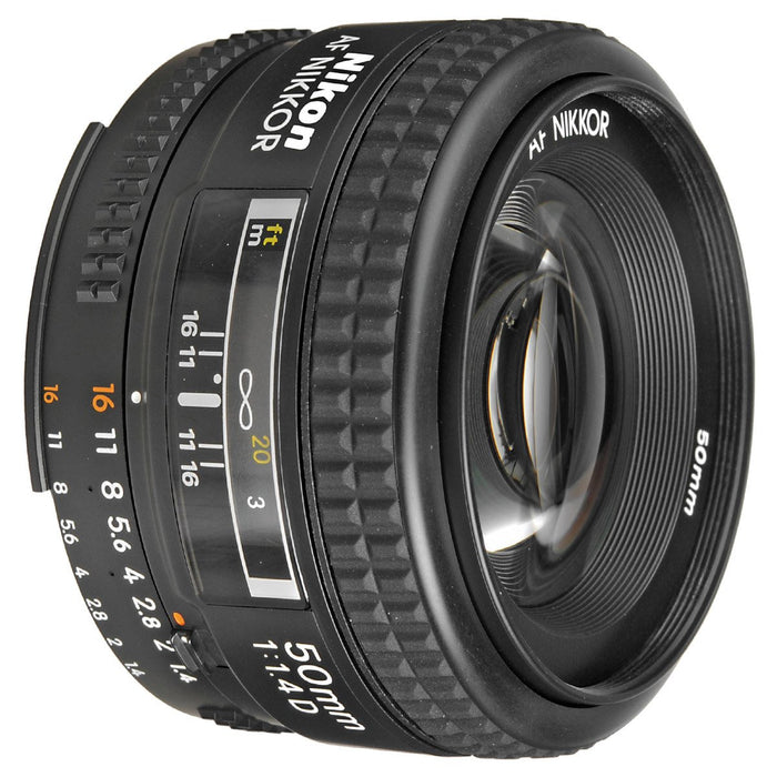 Nikon 50mm F/1.4D FX Nikkor DSLR Auto Focus Lens and SanDisk 32GB SD Memory Card