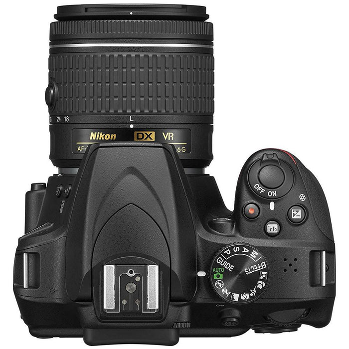 Nikon D3400 24.2MP DSLR Camera w/ 18-55mm VR & 70-300mm Lenses Refurbished + Case Kit