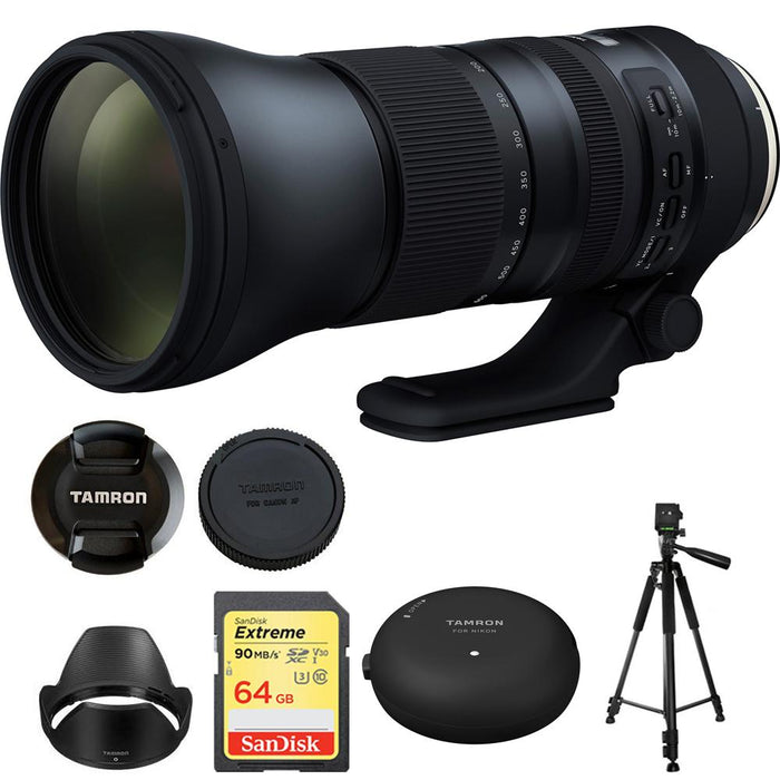 Tamron SP 150-600mm F/5-6.3 Di VC USD Zoom Lens for Nikon w/ Accessories Bundle