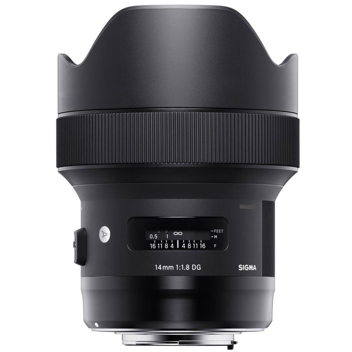 Sigma 14mm F1.8 DG HSM Art Wide Angle Full Frame Lens for Sigma + 128GB Memory Card