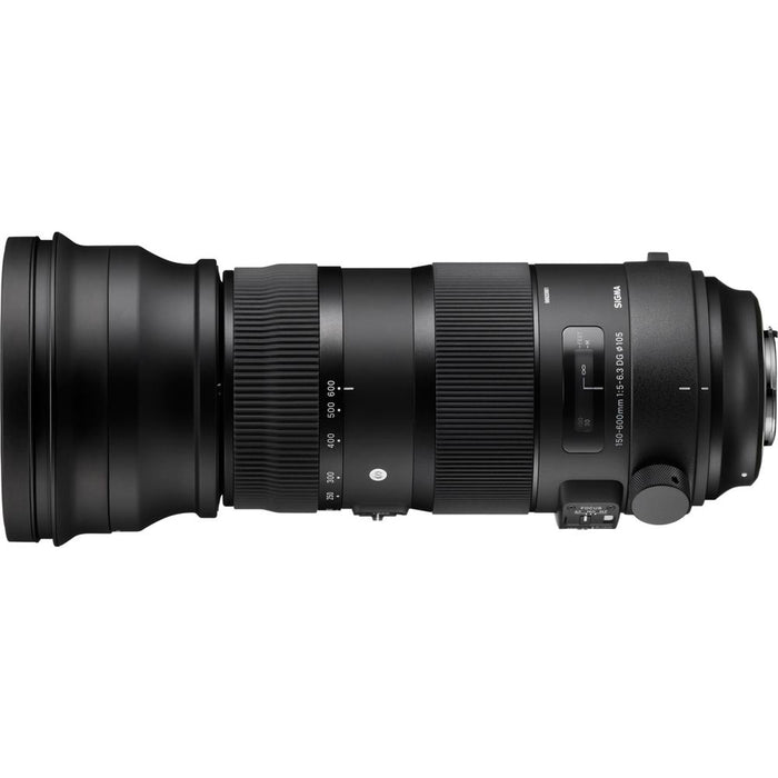 Sigma 150-600mm F5-6.3 DG OS HSM Telephoto Zoom Lens (Canon) + 128GB Memory Card