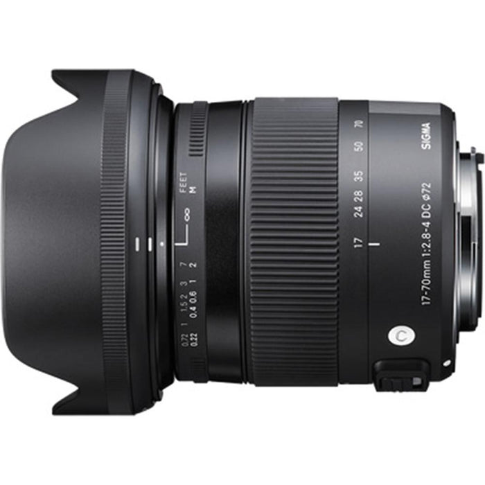 Sigma 17-70mm F2.8-4 DC Macro OS HSM Lens for Nikon Mount DSLR+64GB Memory Card