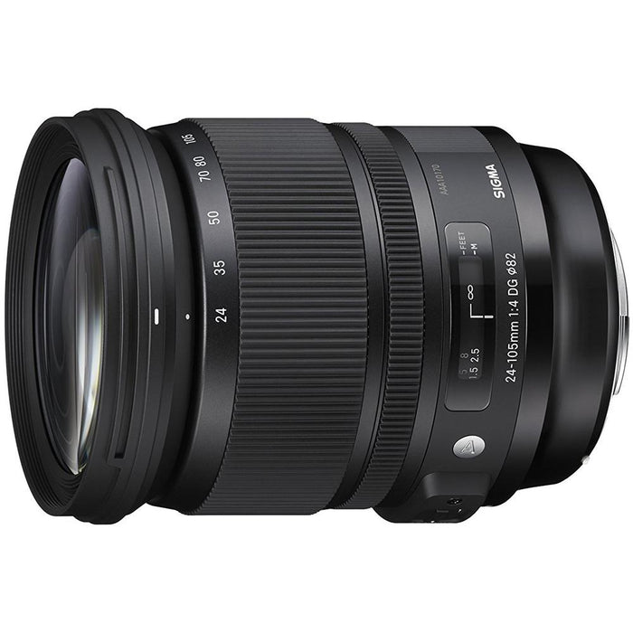 Sigma 24-105mm F/4 DG HSM A-Mount ART Lens for Sony SLR with 64GB Memory Card