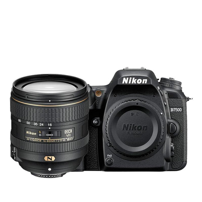 Nikon D7500 20.9MP DSLR Camera with AF-S 16-80mm ED VR Lens + 64GB Deluxe Bundle