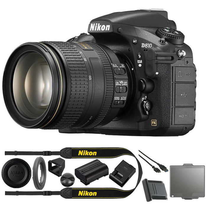 Nikon D810 FX-format Digital SLR Camera 24-120mm f/4G ED VR AF-S NIKKOR Lens Kit