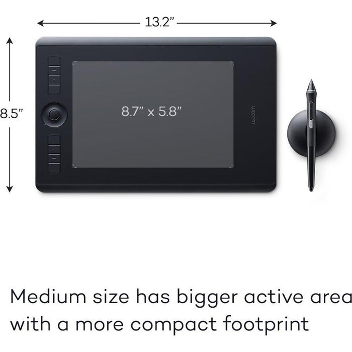 Wacom Intuos Pro Medium Creative Pen Tablet, Black (OPEN BOX)
