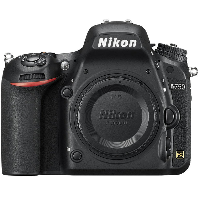 Nikon D750 24.3MP Digital SLR Camera (Body Only) w/ Nikon MB-D16 Battery Grip Bundle