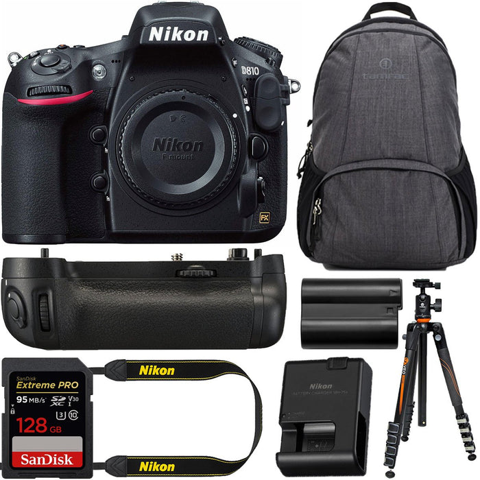 Nikon D810 36.3MP Digital SLR Camera (Body Only) with Nikon MB-D12 Battery Grip Bundle