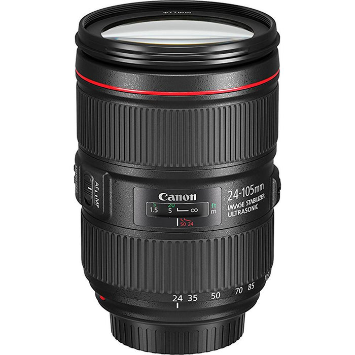 Canon EF 24-105mm f/4L IS II USM Lens, Shutter Remote, and Accessories Bundle