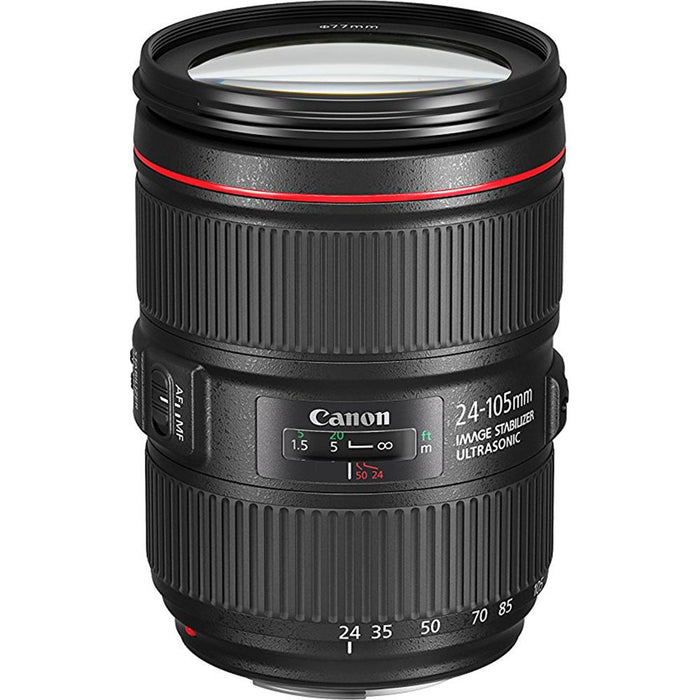 Canon EF 24-105mm f/4L IS II USM Lens, Shutter Remote, and Accessories Bundle