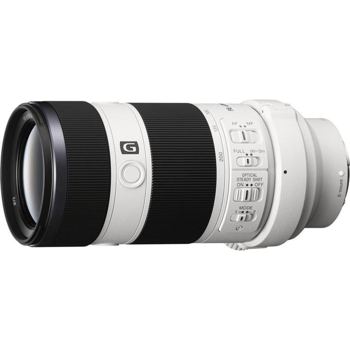 Sony 70-200mm F4 G OIS Interchangeable E-Mount Lens for Sony Alpha Cameras Bundle