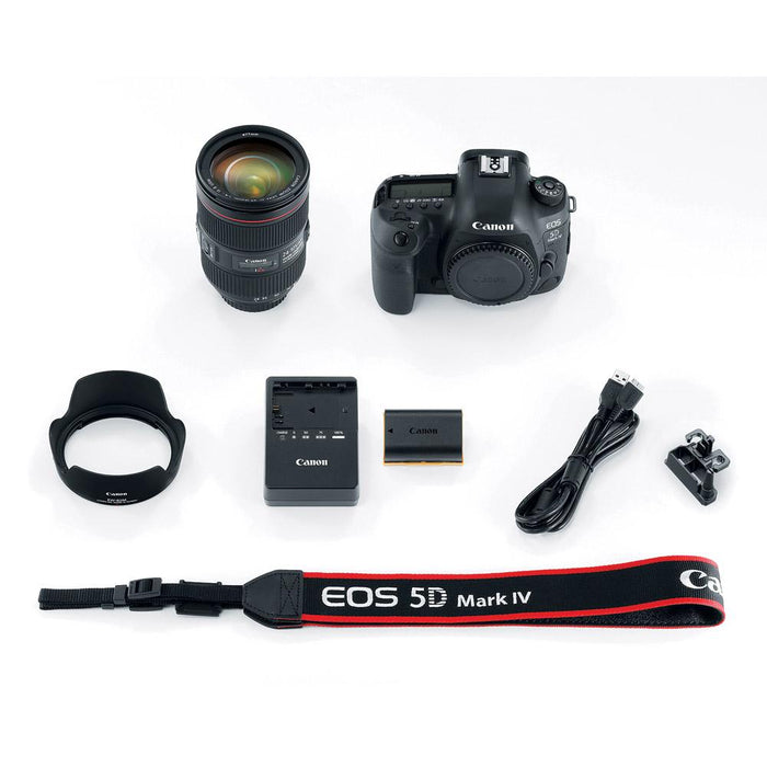 Canon EOS 5D Mark IV DSLR Camera + 24-105mm IS II USM Lens & Canon Battery Grip Kit