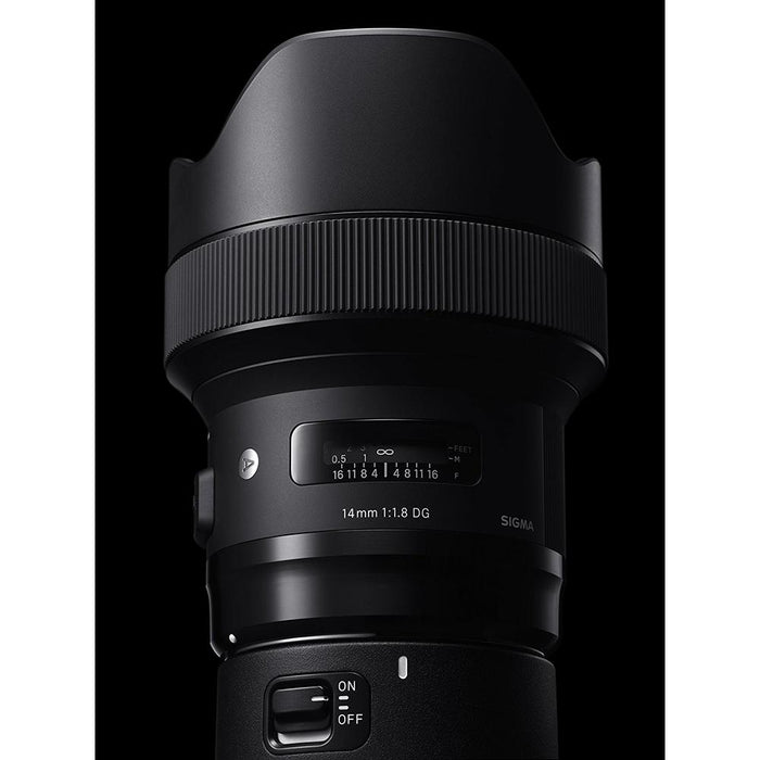 Sigma 14mm F1.8 DG HSM Art Wide Angle Full Frame Lens for Nikon F Mount Camera Kit