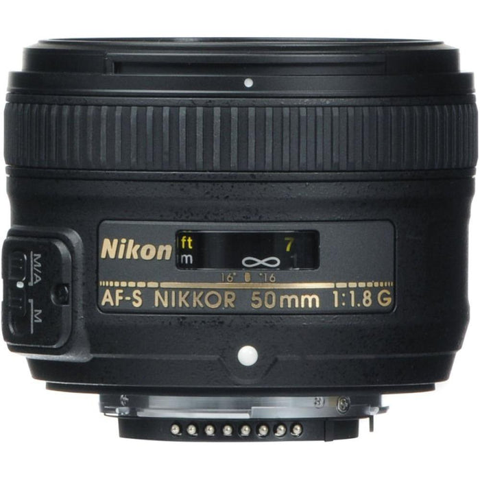 Nikon 50mm f/1.8G AF-S NIKKOR Lens for Nikon Digital SLR Cameras 16GB Bundle