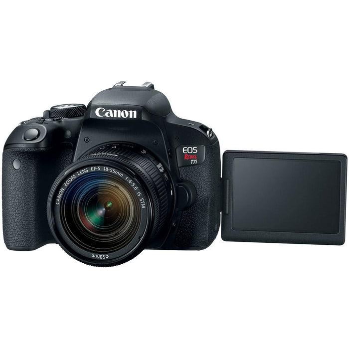 Canon EOS Rebel T7i DSLR Camera w/ EF-S 18-55mm & EF 75-300mm Lens + 64GB Kit