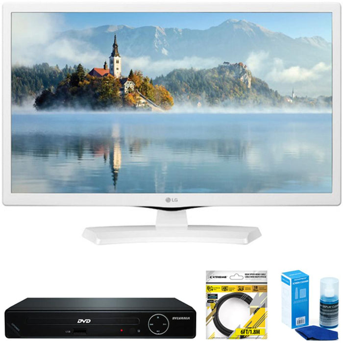 LG 24" HD LED TV White + DVD Player Bundles