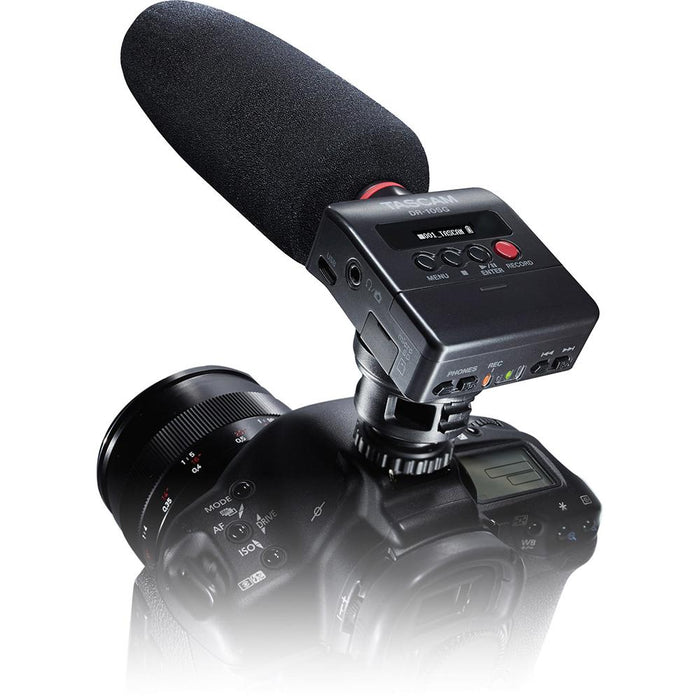 Tascam Camera-Mountable DSLR Audio Recorder w/ Shotgun Microphone (DR-10SG) (OPEN BOX)