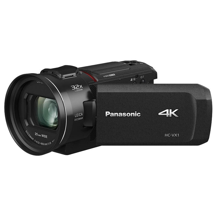 Panasonic HC-VX1K 4K Ultra HD 24x Optical Zoom Camcorder with 25mm Wide Leica Lens