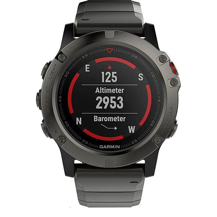 Garmin Fenix 5 Sapphire Multisport GPS Watch Gray w/Metal Band +1Year Extended Warranty
