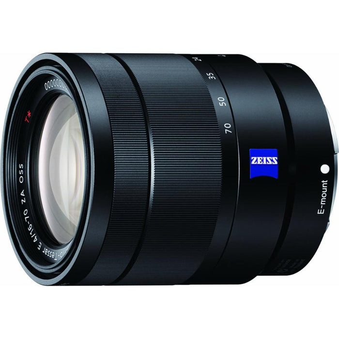 Sony 16-70mm f/4 Mid-Range Zoom E-Mount Lens with Sandisk SDXC 128GB Memory Card