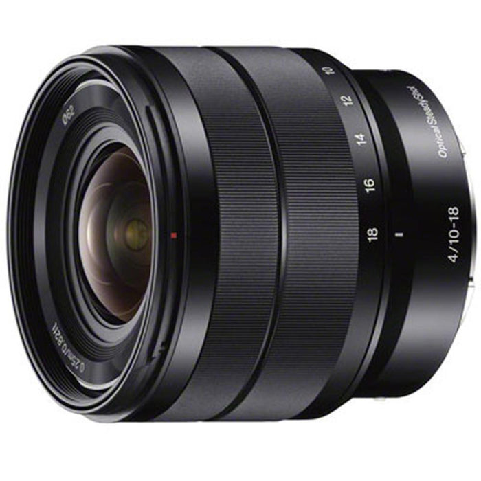Sony 10-18mm f/4 Wide-Angle Zoom E-Mount Lens + 128GB Memory Card