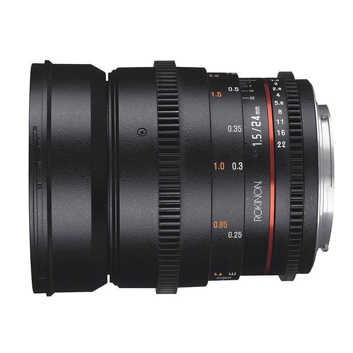 Rokinon DS 24mm T1.5 Wide Angle Lens & BONUS DS 85mm T1.5 Full Frame Canon Cine Lenses