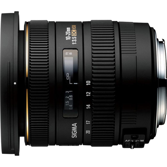 Sigma 10-20mm f/3.5 EX DC HSM Wide Angle Lens for Nikon SLR Cameras Kit Deluxe Bundle