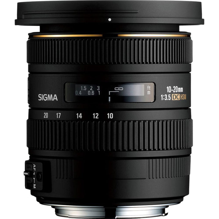 Sigma 10-20mm f/3.5 EX DC HSM Wide Angle Lens for Canon EOS Cameras Kit Deluxe Bundle