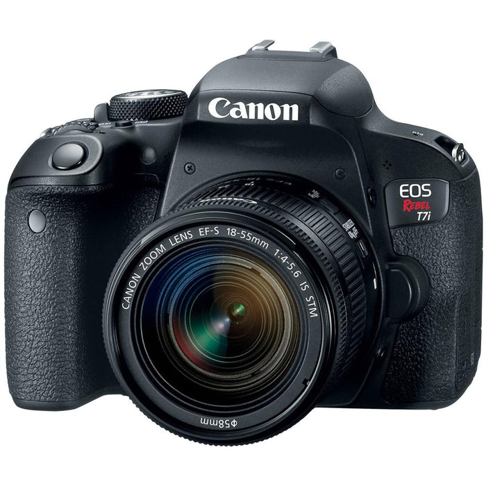 Canon EOS Rebel T7i DSLR Camera w/ EF-S 18-55mm + EF 75-300mm Lens + 64GB Kit