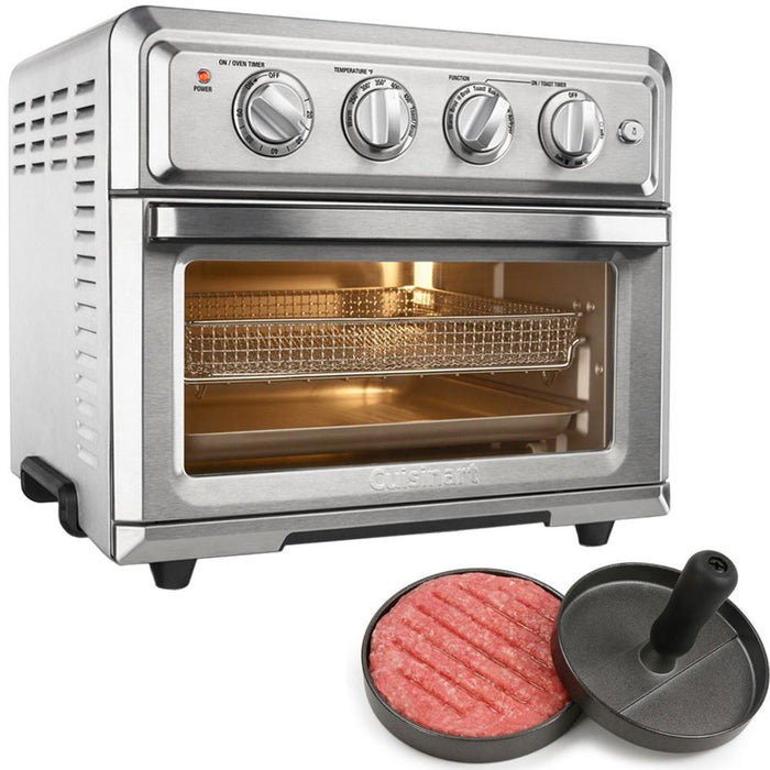 Cuisinart Convection Toaster Oven Air Fryer w/ Light Silver + Burger Patty Maker