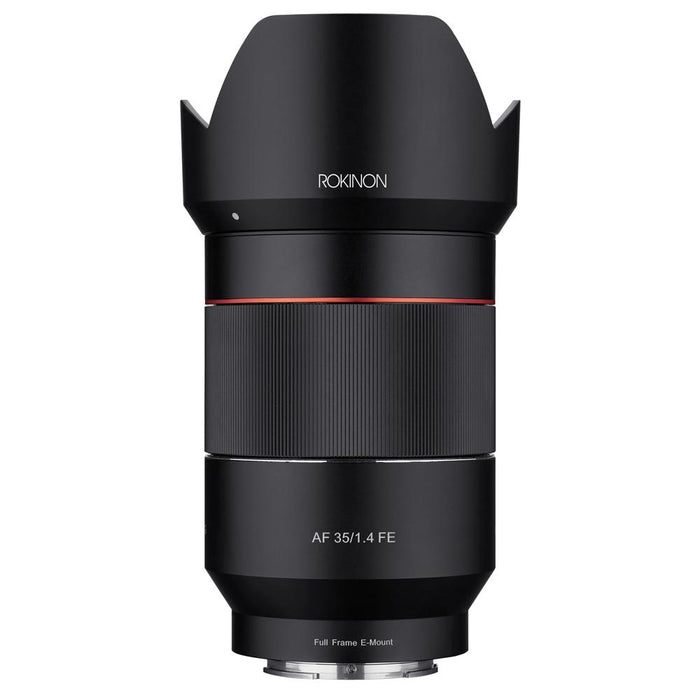 Rokinon AF 35mm f/1.4 Auto Focus Wide Angle Lens for Sony E Mount + 128GB Memory