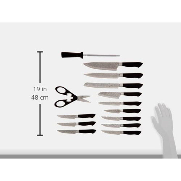Cuisinart Classic Artisan Collection 15 Pcs Steel Cutlery Block Set w/Cut Resistant Gloves