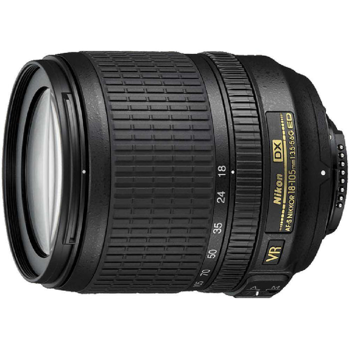 Nikon 18-105mm f/3.5-5.6G ED AF-S VR DX Zoom-Nikkor Lens + 32GB Memory Card