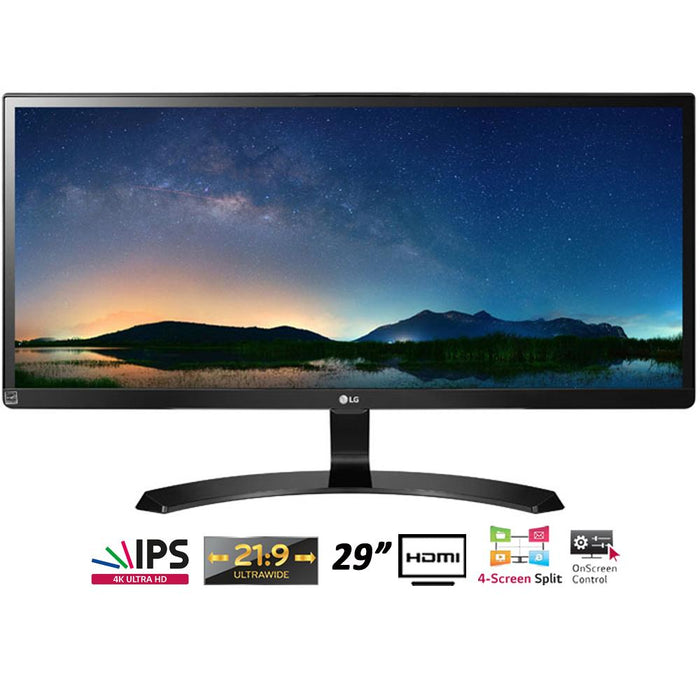LG 29UM59A-P 29-Inch IPS WFHD Ultrawide Monitor (2017) + Extended Warranty Pack