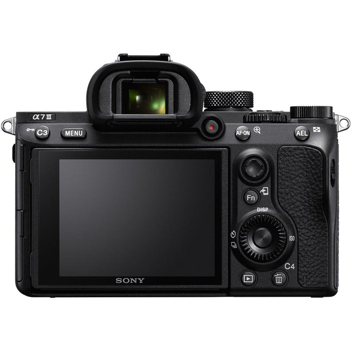 Sony a7III Mirrorless Camera w/28-70mm Lens + 64GB Memory & Flash Accessory Bundle