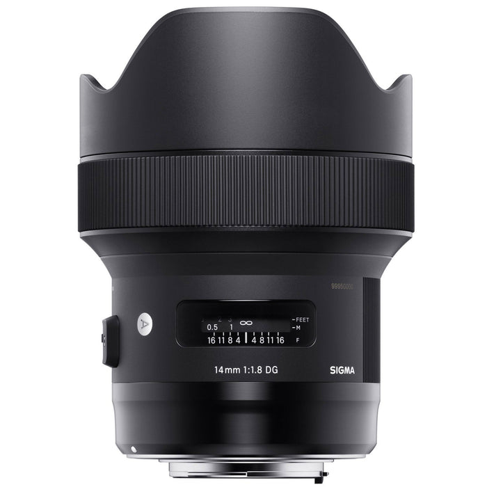 Sigma 14mm F1.8 DG HSM Art Wide Angle Full Frame Lens for Canon w/ USB Dock Bag Bundle