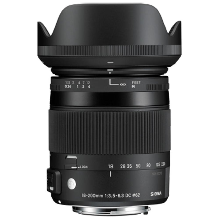 Sigma 18-200mm F3.5-6.3 DC Macro OS HSM Lens for Nikon + 64GB Ultimate Kit
