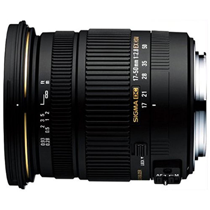 Sigma 17-50mm f/2.8 EX DC OS HSM FLD Standard Zoom Lens for Sony + 64GB Memory