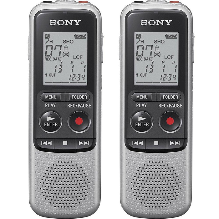 Sony ICD-BX140 Digital Voice Recorder 2-Pack Bundle