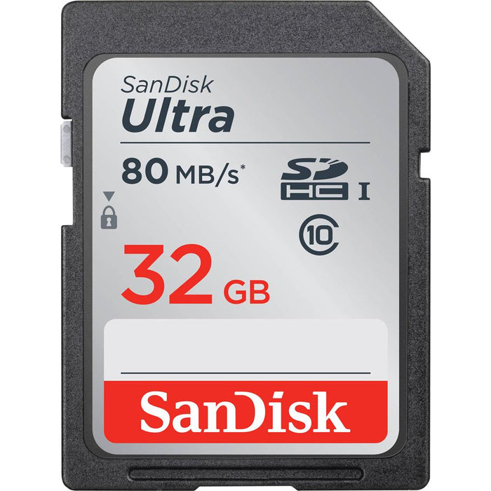 Sandisk Ultra SDHC 32GB UHS Class 10 Memory Card, Up to 80MB/s Read Speed 2 Pack