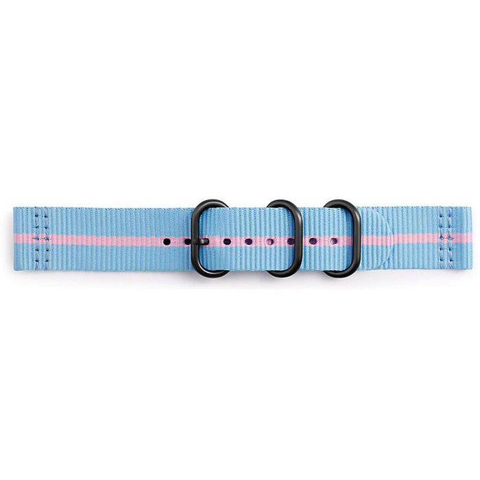 Samsung Premium Nato Strap for Gear Sport (20mm)- Light Blue w/ Pink - GPR600BREECAF