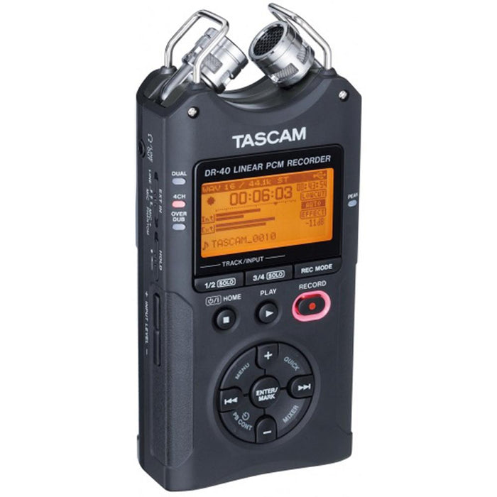 Tascam DR-40 Portable Digital Recorder with Accessory Bundle