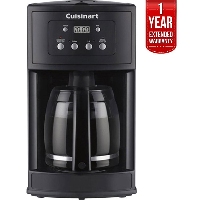 Cuisinart 12-Cup Programmable Black Coffeemaker Refurbished + 1 Year Warranty