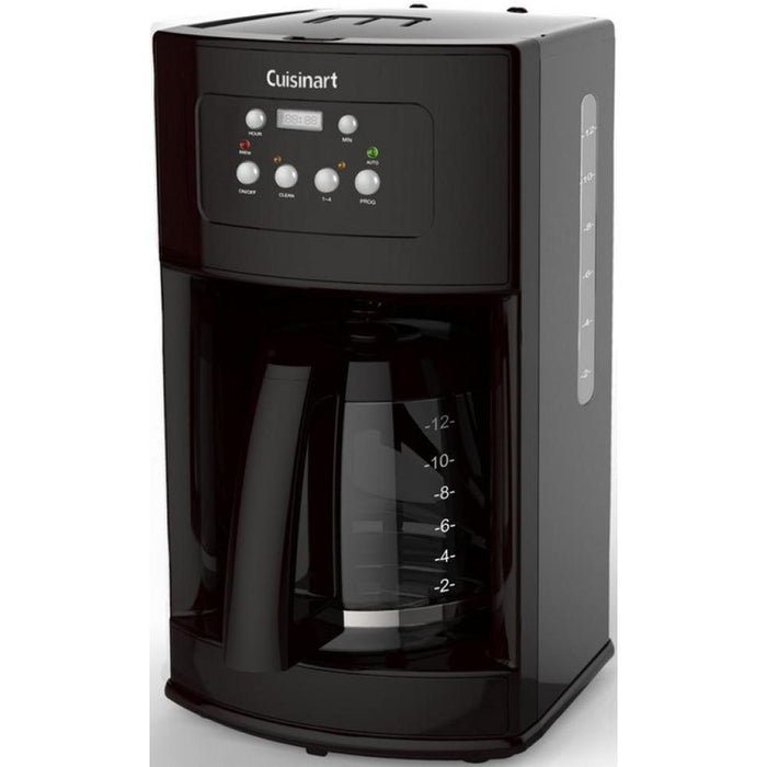 Cuisinart 12-Cup Programmable Black Coffeemaker Refurbished + 1 Year Warranty