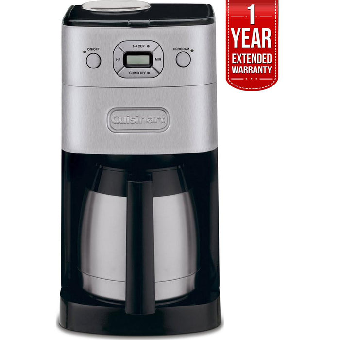 Cuisinart Grind & Brew Thermal 10 Cup Automatic Coffeemaker + 1 Year Warranty