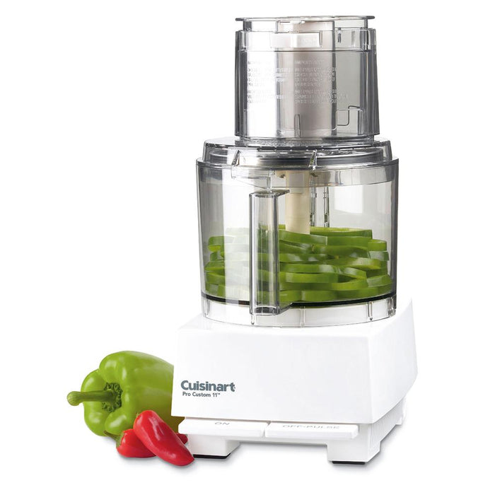 Cuisinart Pro Custom 11-Cup Food Processor in White + 1 Year Extended Warranty