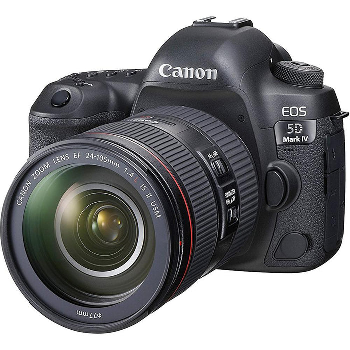 Canon EOS 5D Mark IV Full Frame DSLR Camera Pro Memory Triple Battery Recording Bundle