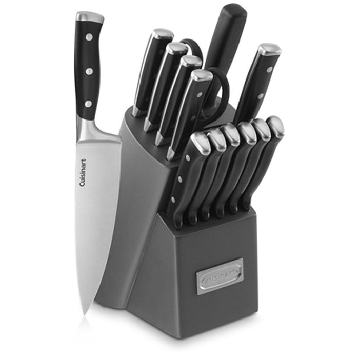 Cuisinart Triple Rivet Collection 15-Piece Knife Block Set w/ Protective Safety Gloves